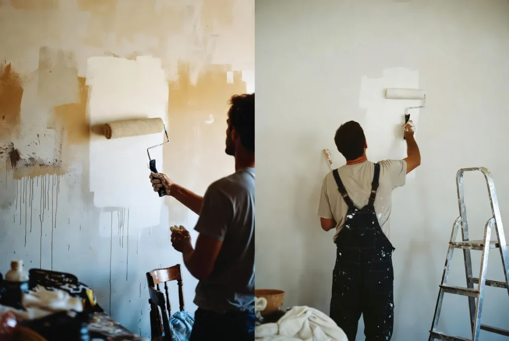 Comparing DIY results with expert work to show why the total house painting cost is a smart long-term investment.